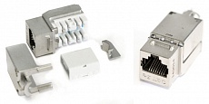 Вставка KJNE-8P8C-C5e-90-SH-F-WH Keystone Jack RJ-45(8P8C), категория 5e, экранированная, 110 IDC, белая Hyperline