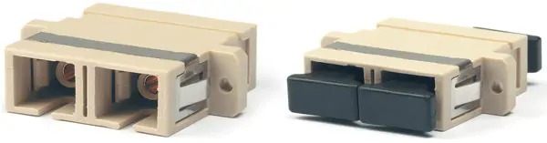 Адаптер FA-P11Z-SC/SC-N/BK-BG SC/PC-SC/PC, MM, simplex, беж., черн. колпачки Hyperline