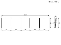 Комплект 001PSGRC-BTXD для организации навеса (водостока) на полноростовые двухпроходные ы серии BTX DOUBLE CAME